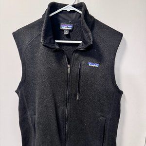 Patagonia Mens better sweater vest full zip fleece vest black